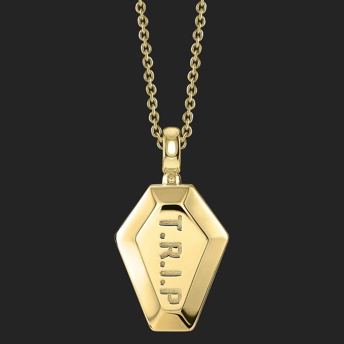 Pocket Coffin Silver / 24KT yellow Gold